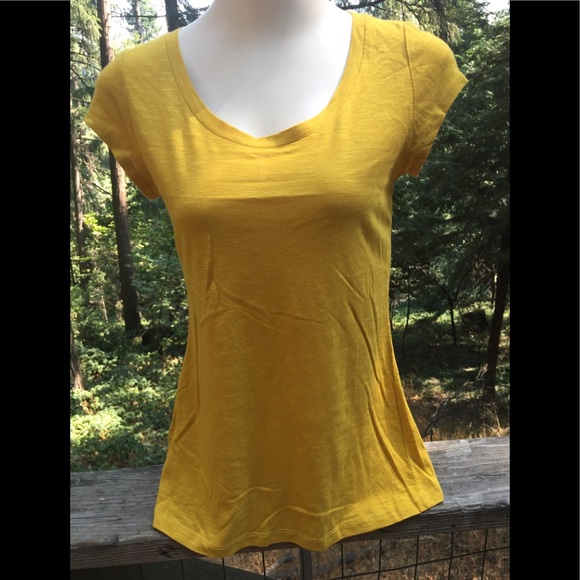 INC International Concepts Tops - I N C international concepts mustard yellow T top